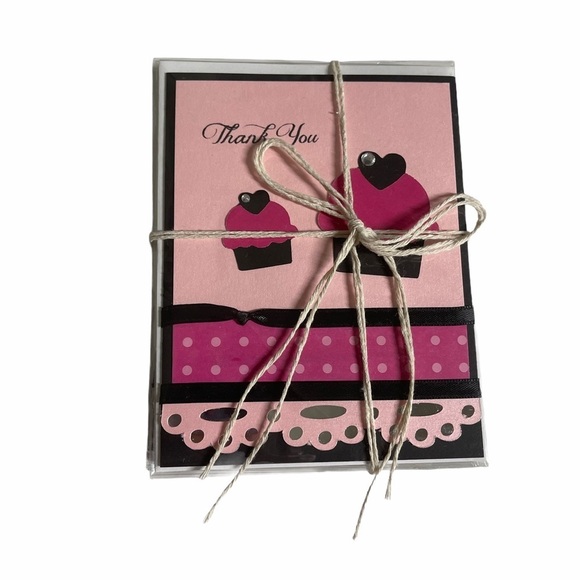 Cupcake Thank You Card Bundle Set of 6 - Picture 11 of 12